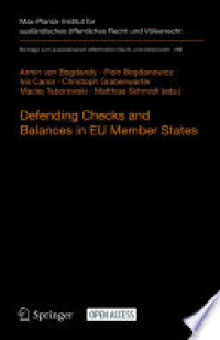 Image of Defending checks and balances in EU member states : taking stock of europe’s actions